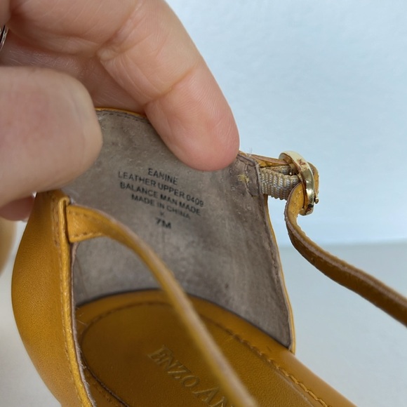 Goldenrod yellow Enzo Angiolini sandals. Size 7. Gently used. - Picture 8 of 9